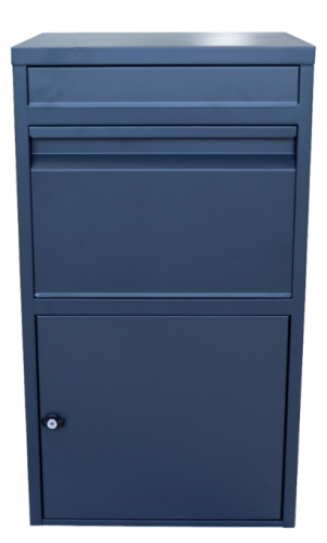 Box na balíky (410x385x720mm) s přepadovou lištou na ochranu balíků, tloušťka 0.8mm) velikost balíku: 320x300x180mm, barva: RAL 7016 (antracit)